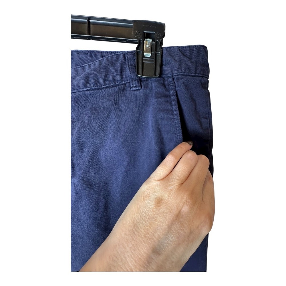 APC Pants Women XL Blue Cotton Straight Leg Casual Trousers Preppy Luxury Career - Picture 5 of 9